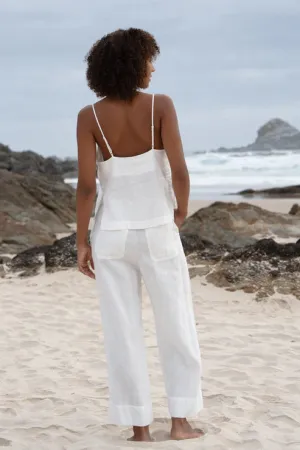 Ivy Ivory Linen Crop Pants
