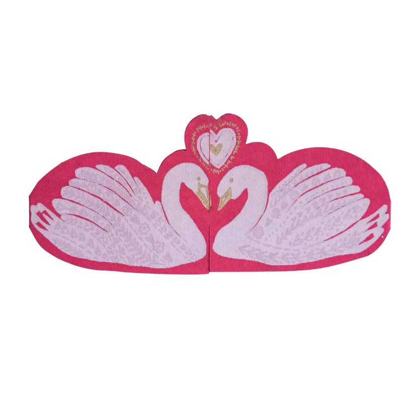 Kissing Swans Greeting Card
