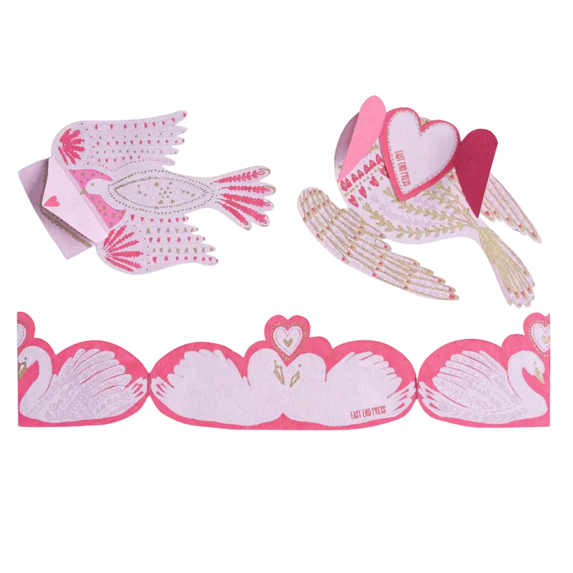 Kissing Swans Greeting Card