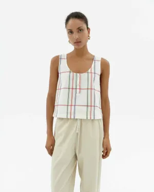 Loose Checkered Justine Top
