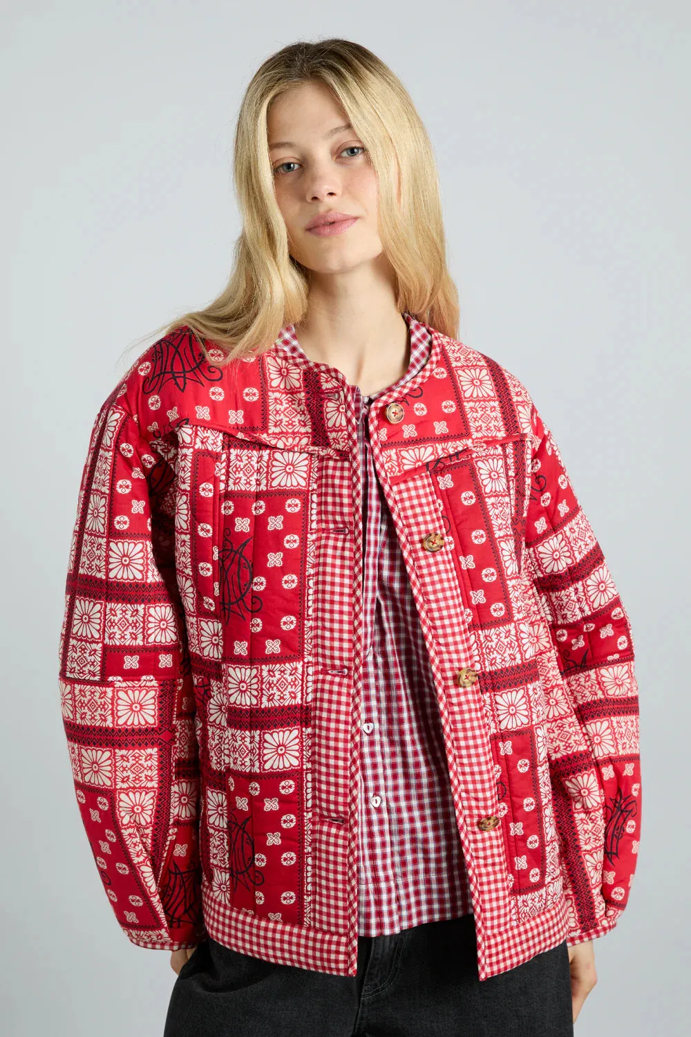 Macy Jacket - Red Bandana