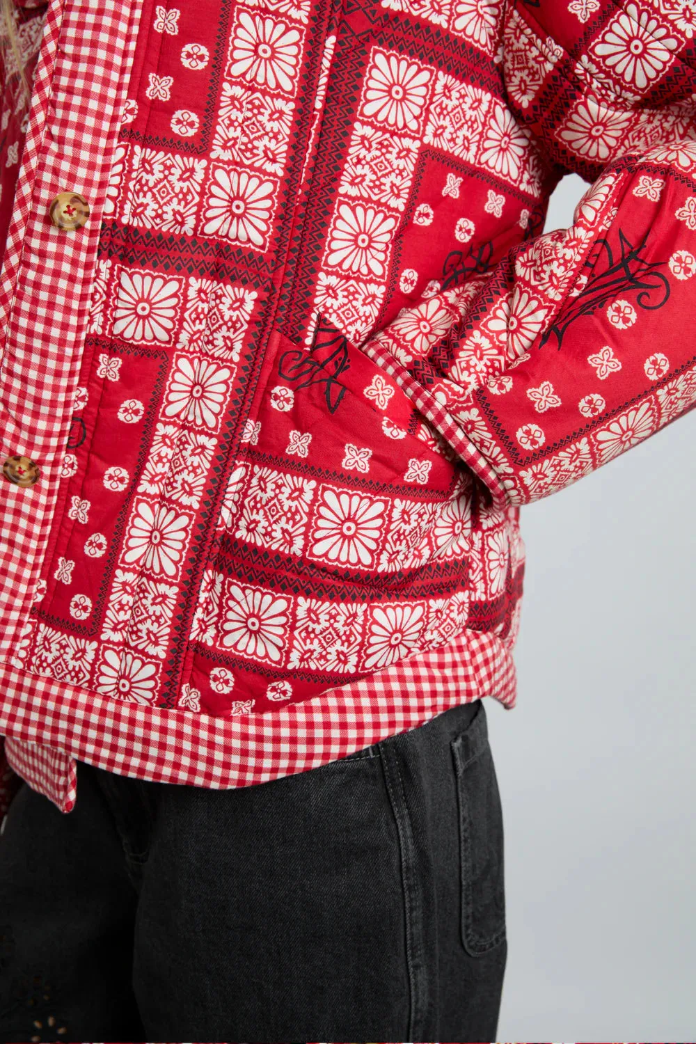 Macy Jacket - Red Bandana