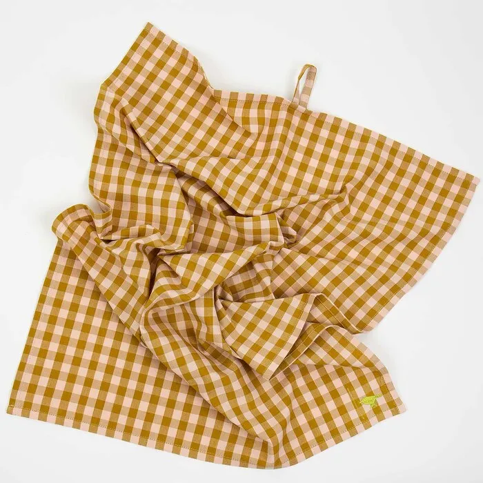 Maria Towel - Pink & Mustard