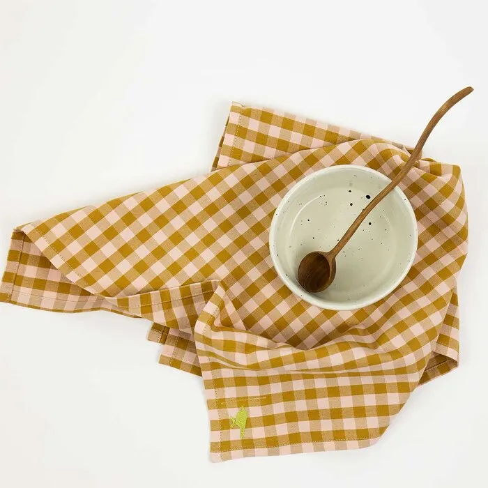 Maria Towel - Pink & Mustard