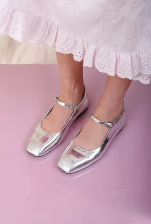 Maya Silver Metallic Ballerina
