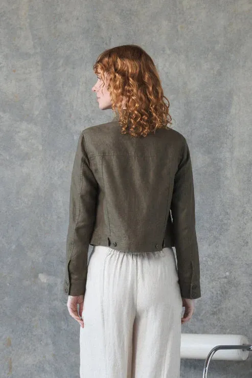 Milly Khaki Linen Jacket