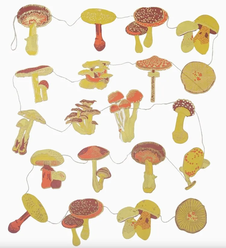 Mushroom Sewn Garland