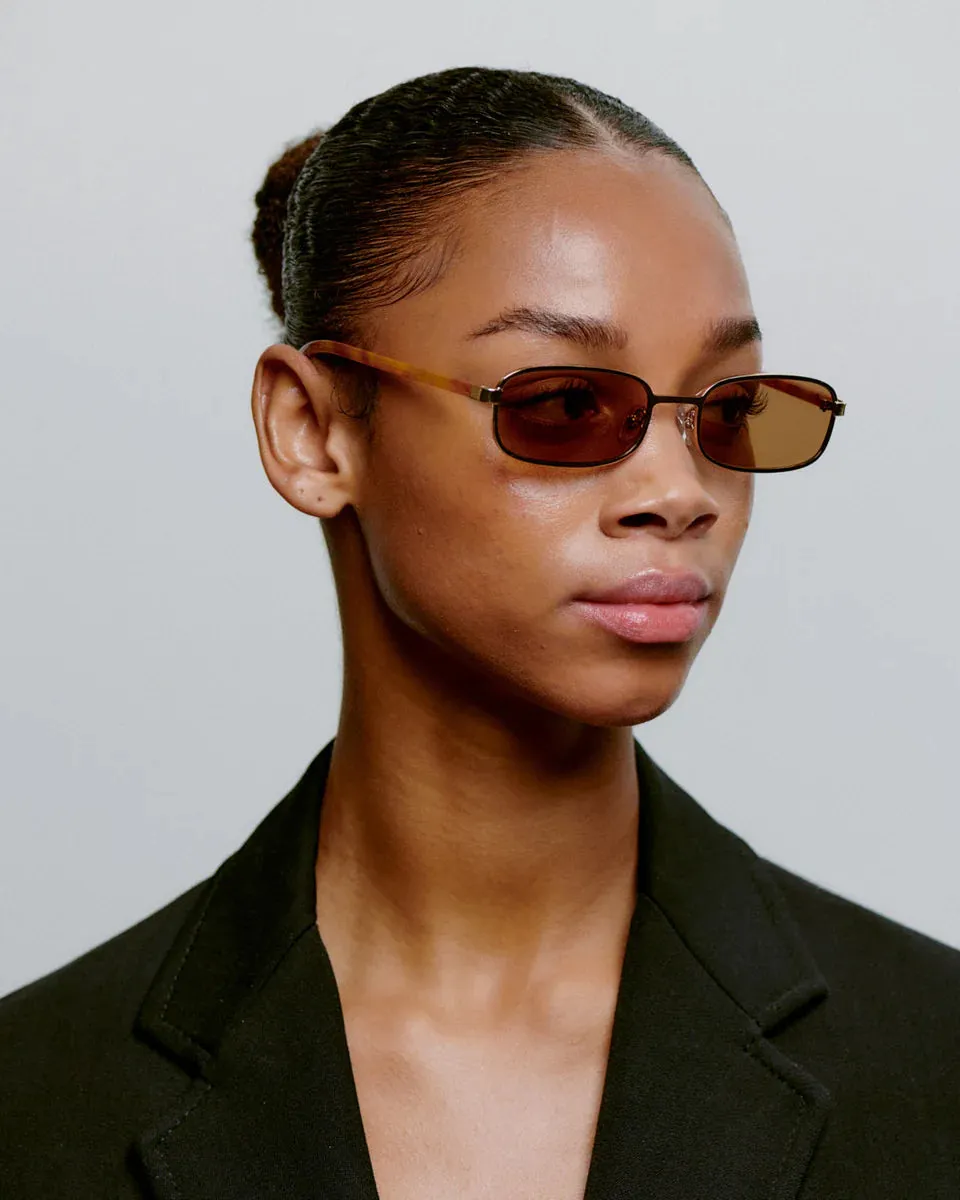 Noah Sunglasses - Burnt Gold Amber