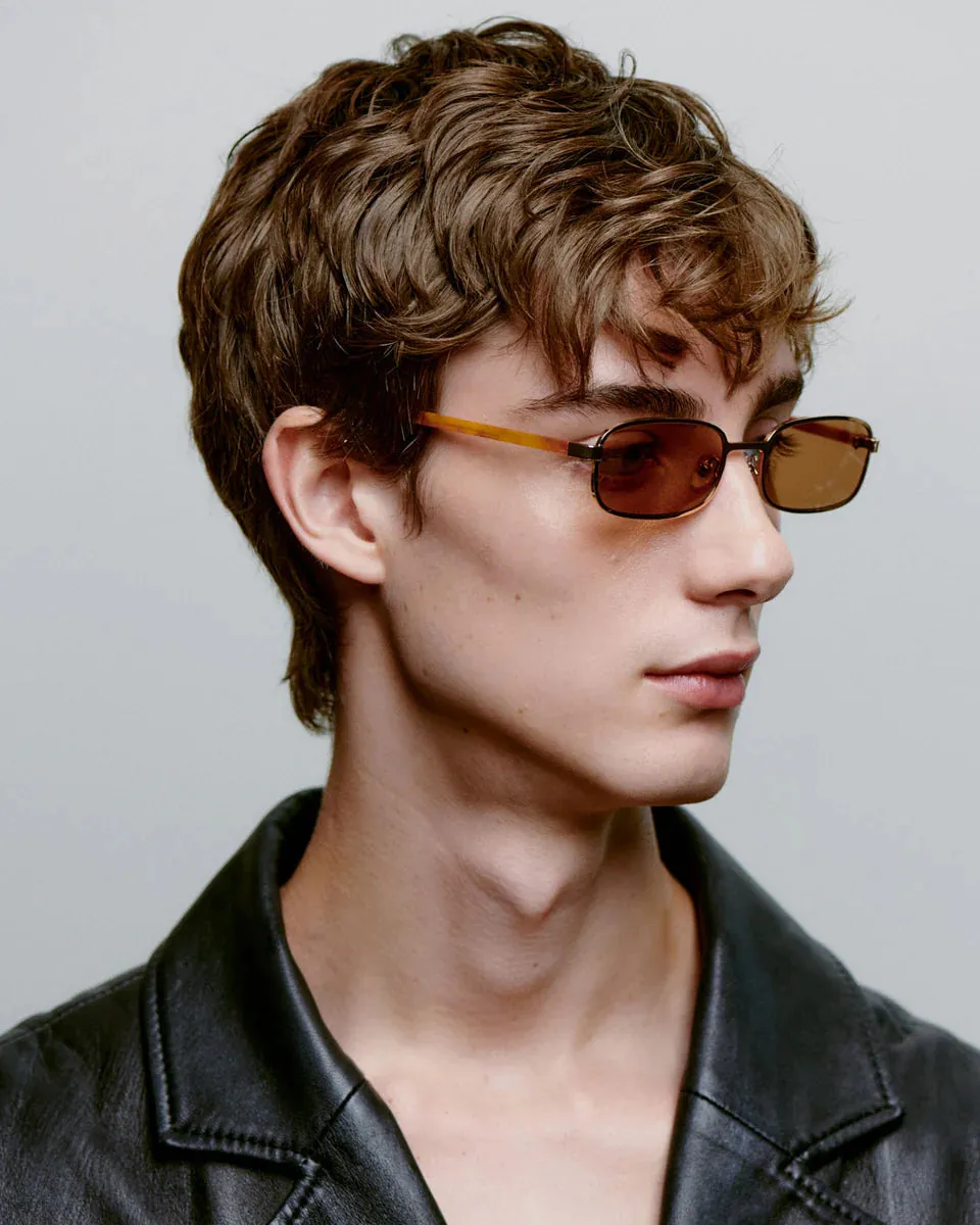 Noah Sunglasses - Burnt Gold Amber
