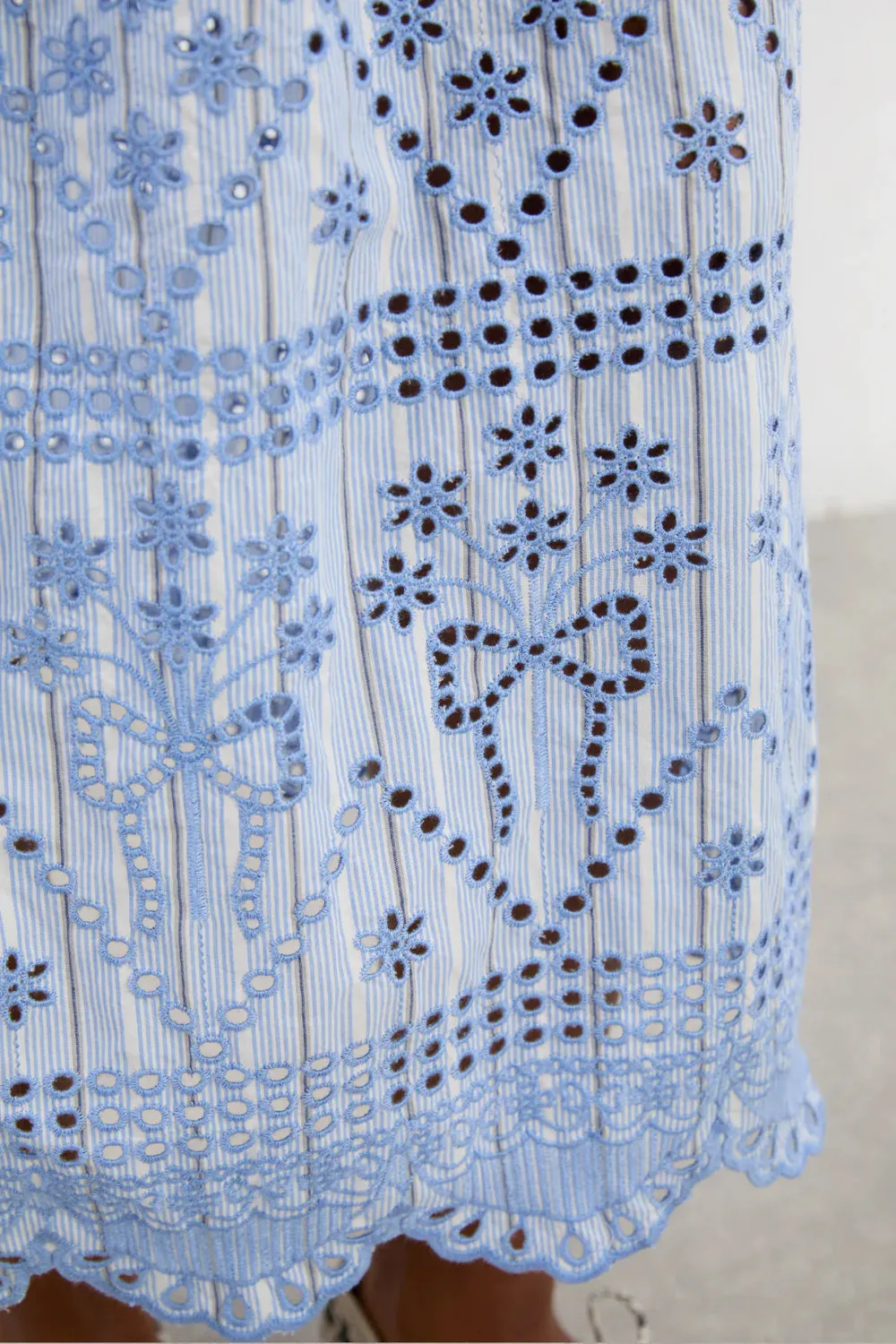 Nola Midi Dress - Blue Stripe
