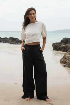 Oli Black Linen Pants