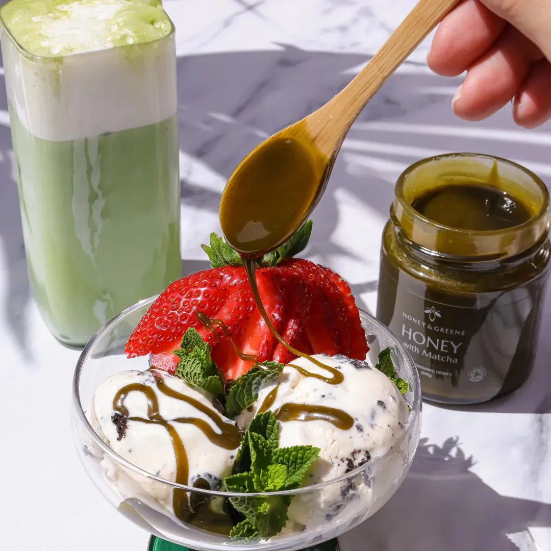 Organic Honey with Matcha 200g
