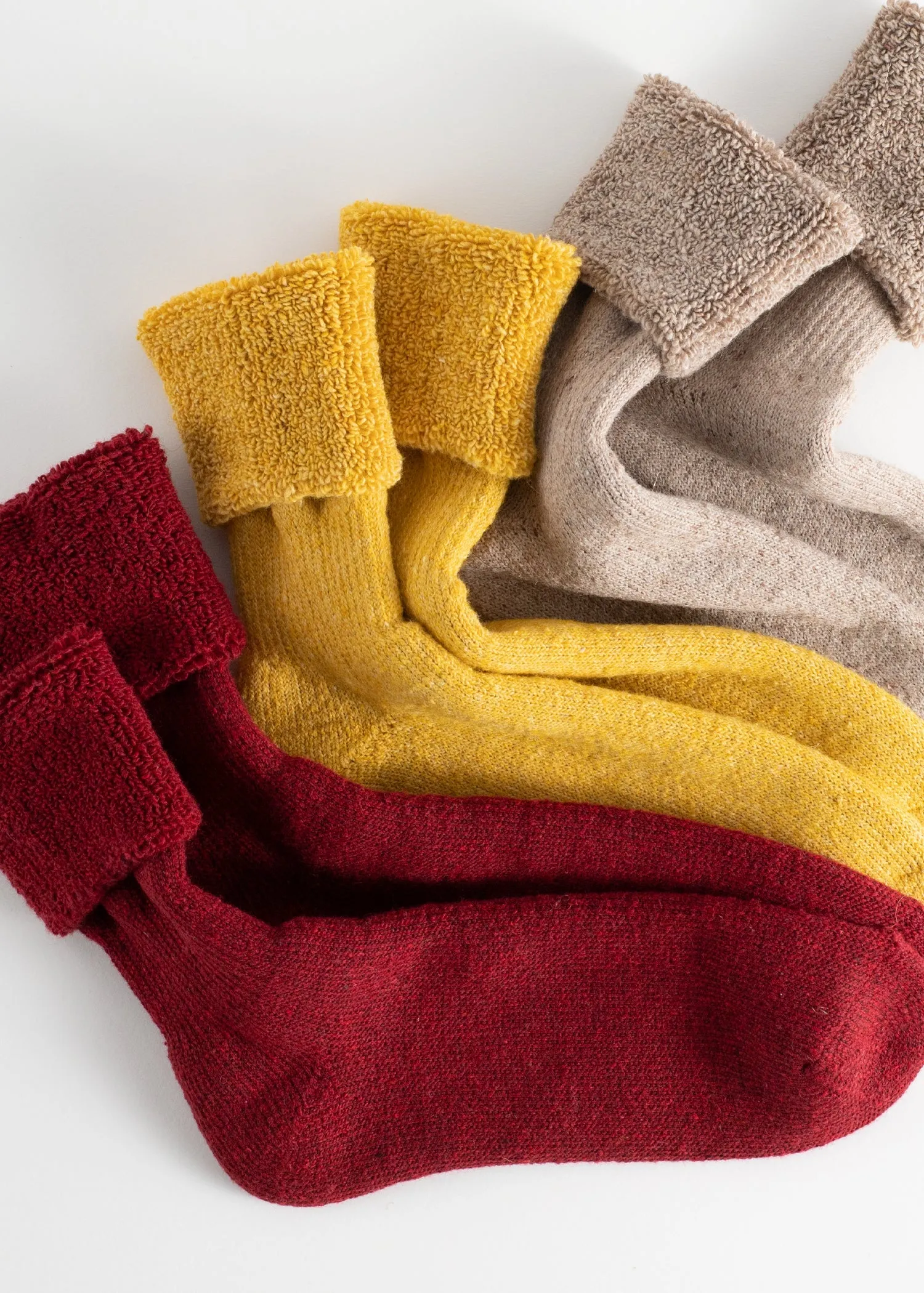 Outdoor Collection Recycled Wool Yellow Socks