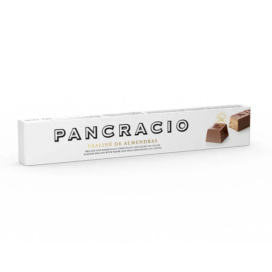 Pancracio Almond and Milk Chocolate Praline Bar 100g
