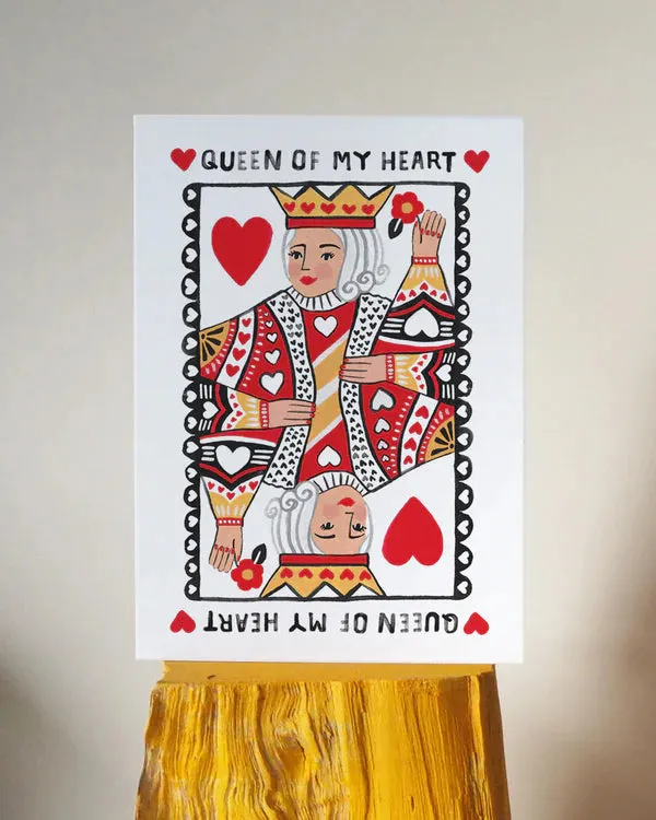 Queen Of My Heart Card