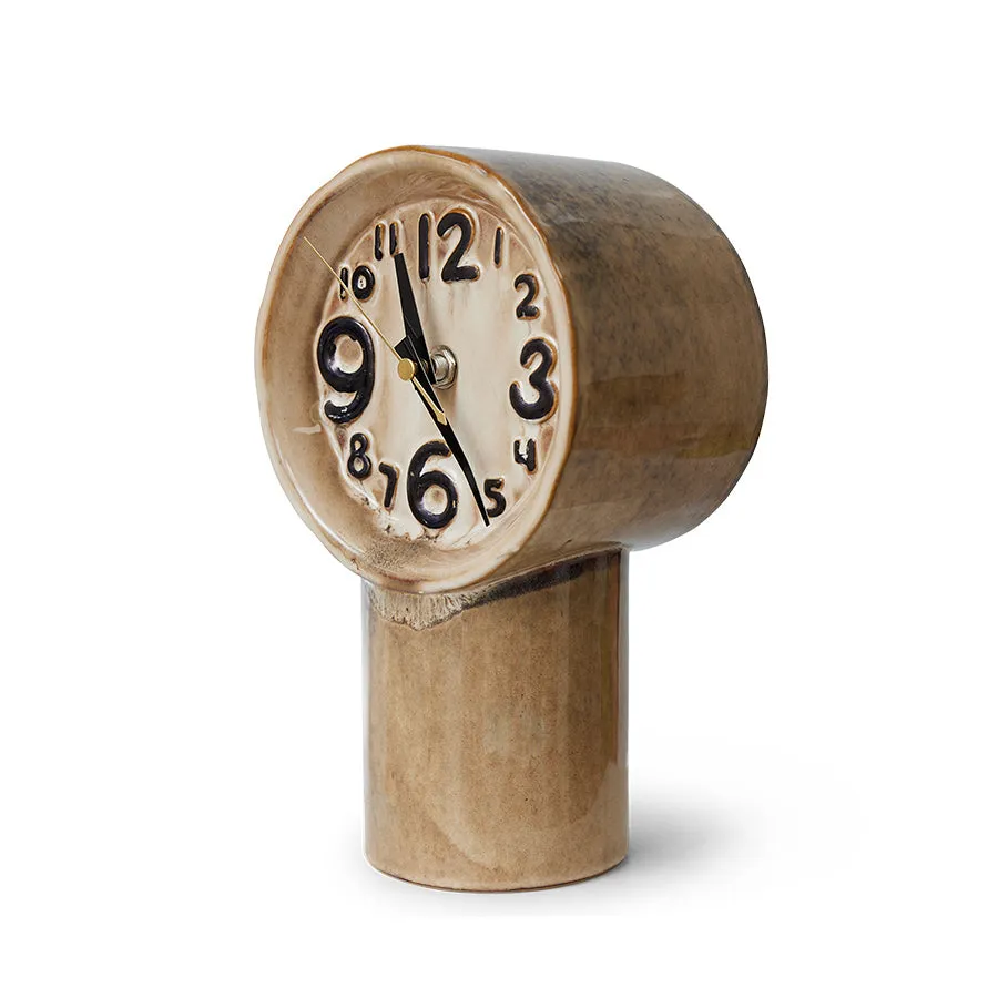 Retro Ceramic Clock Cream