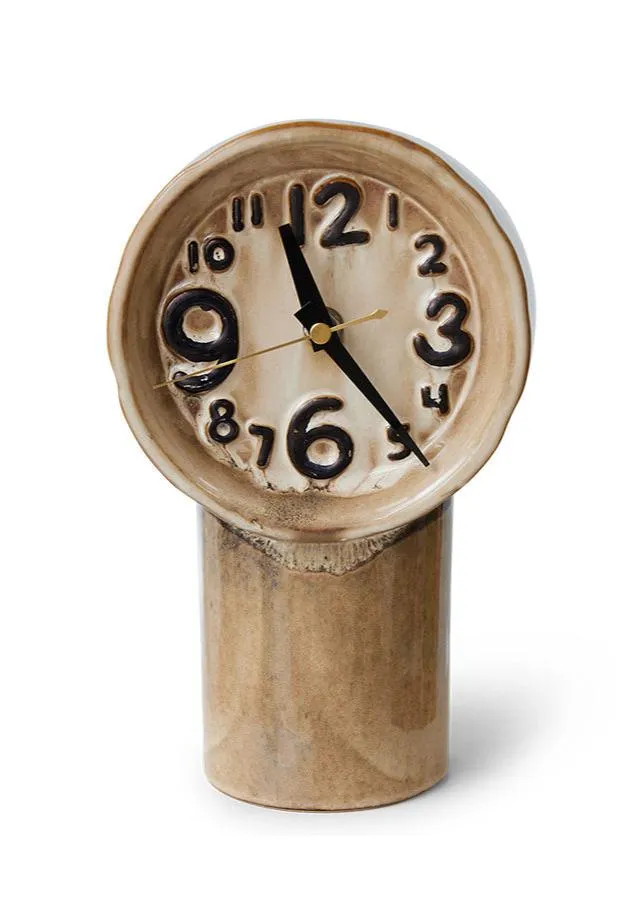 Retro Ceramic Clock Cream