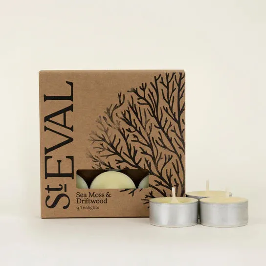 Sea Moss & Driftwood Scented Tealights
