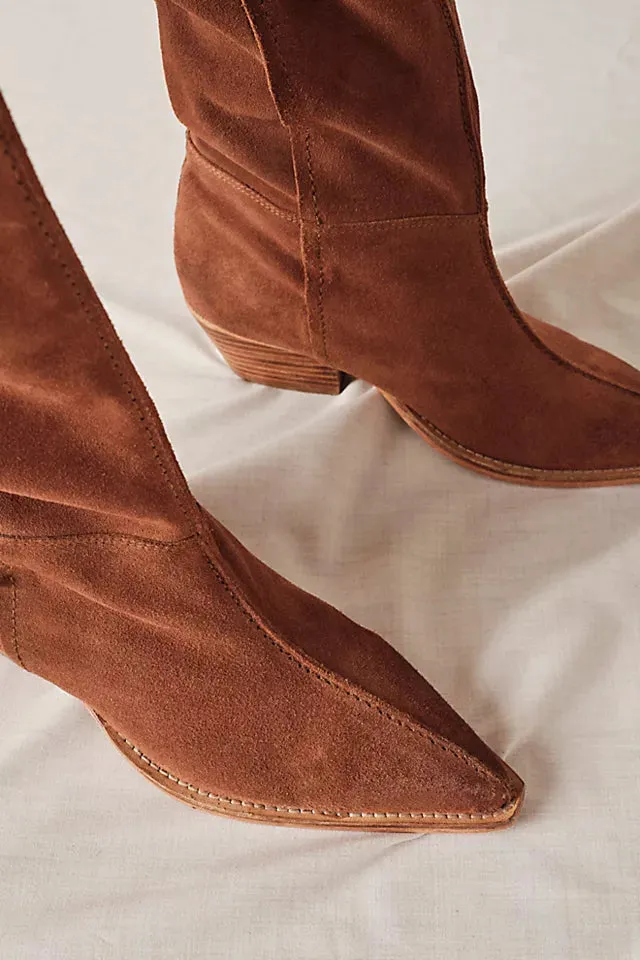 Sway Low Slouch Boots - Tan