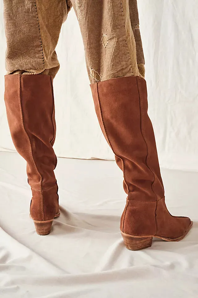 Sway Low Slouch Boots - Tan