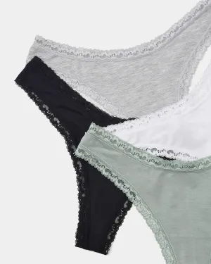 Thong Four Pack - Basics Mix