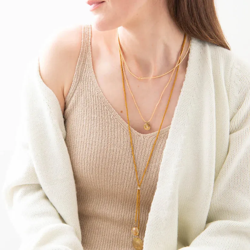 Timeless Citrine Gold Coloured Necklace