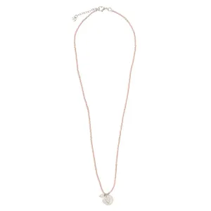 Timeless Rose Quartz Silver Coloured Necklace