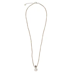 Timeless Smokey Quartz Silver Coloured Necklace