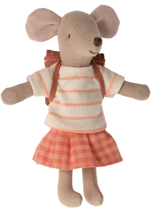 Tricycle Mouse, Big Sister - Coral