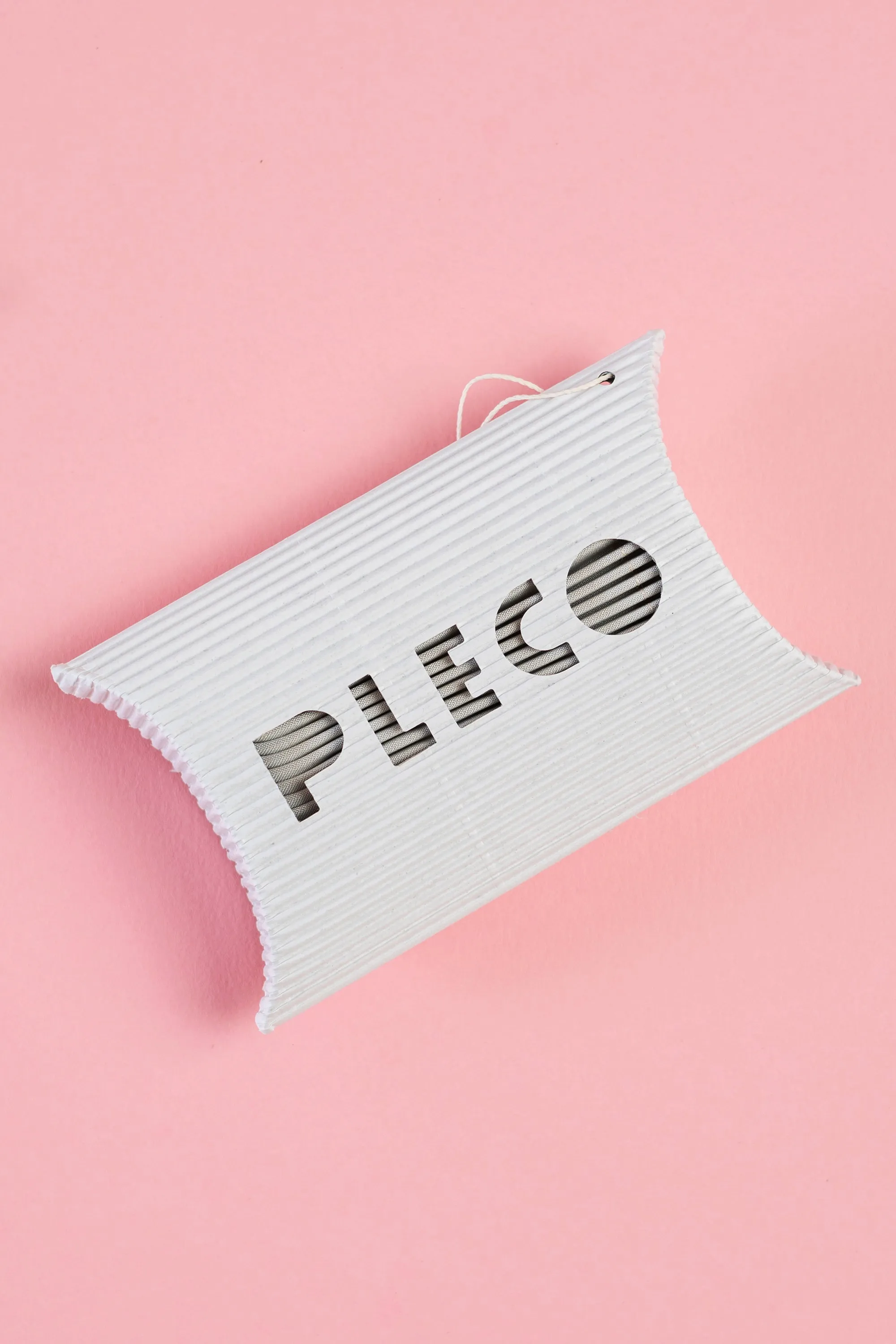 Vertical Pleated Mini Tote Bag - Snow White & Grey
