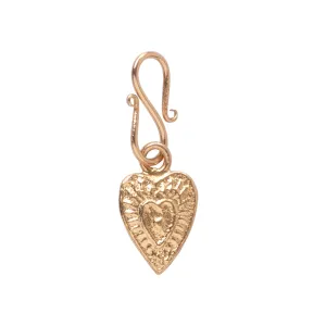 Vintage Heart Small Charm Gold Plated