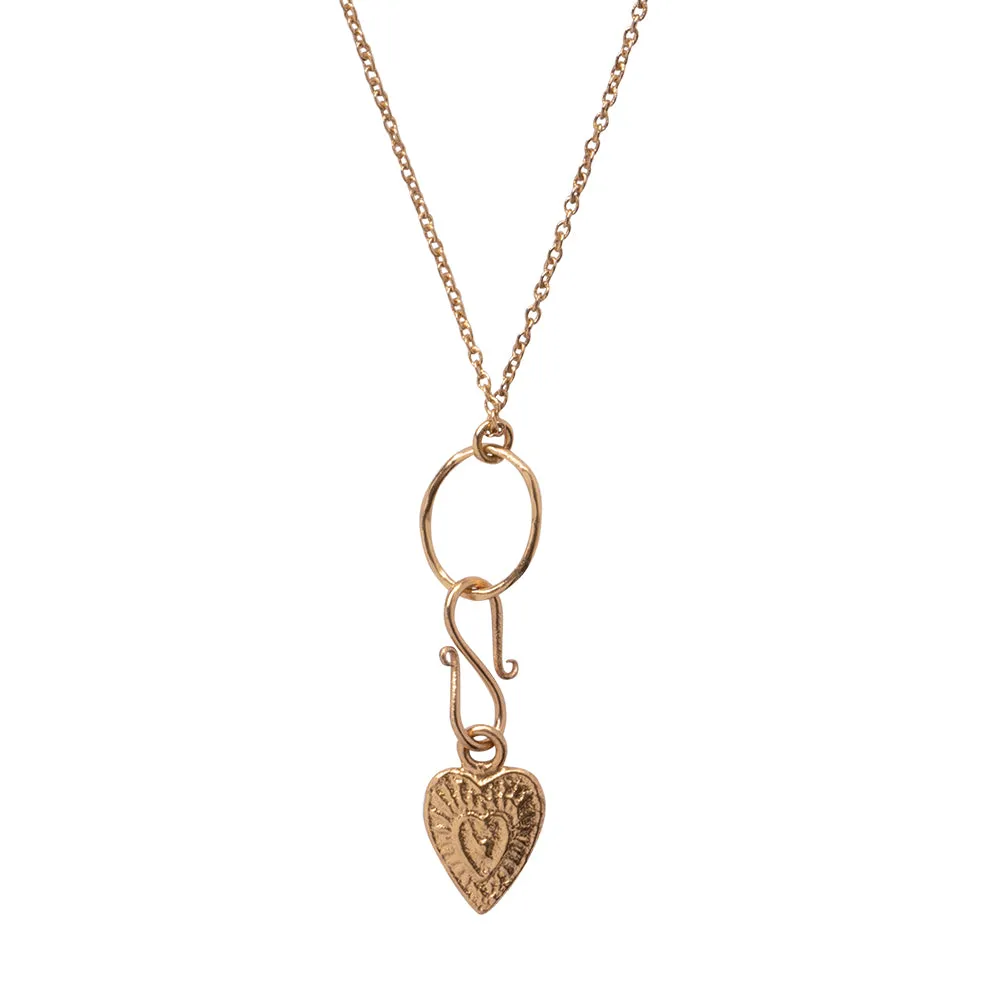 Vintage Heart Small Charm Gold Plated