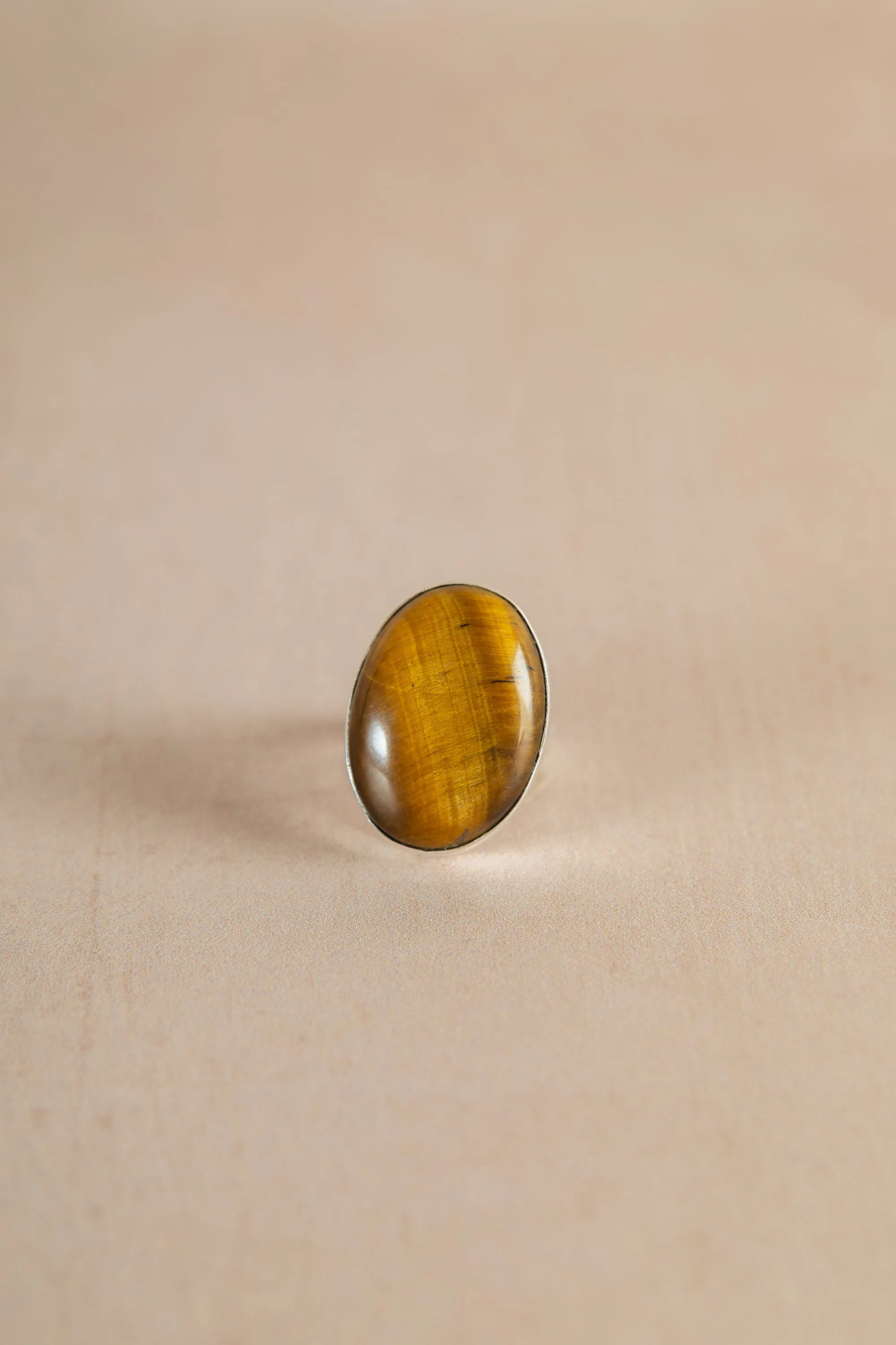 Vintage Tigers Eye Ring Size P