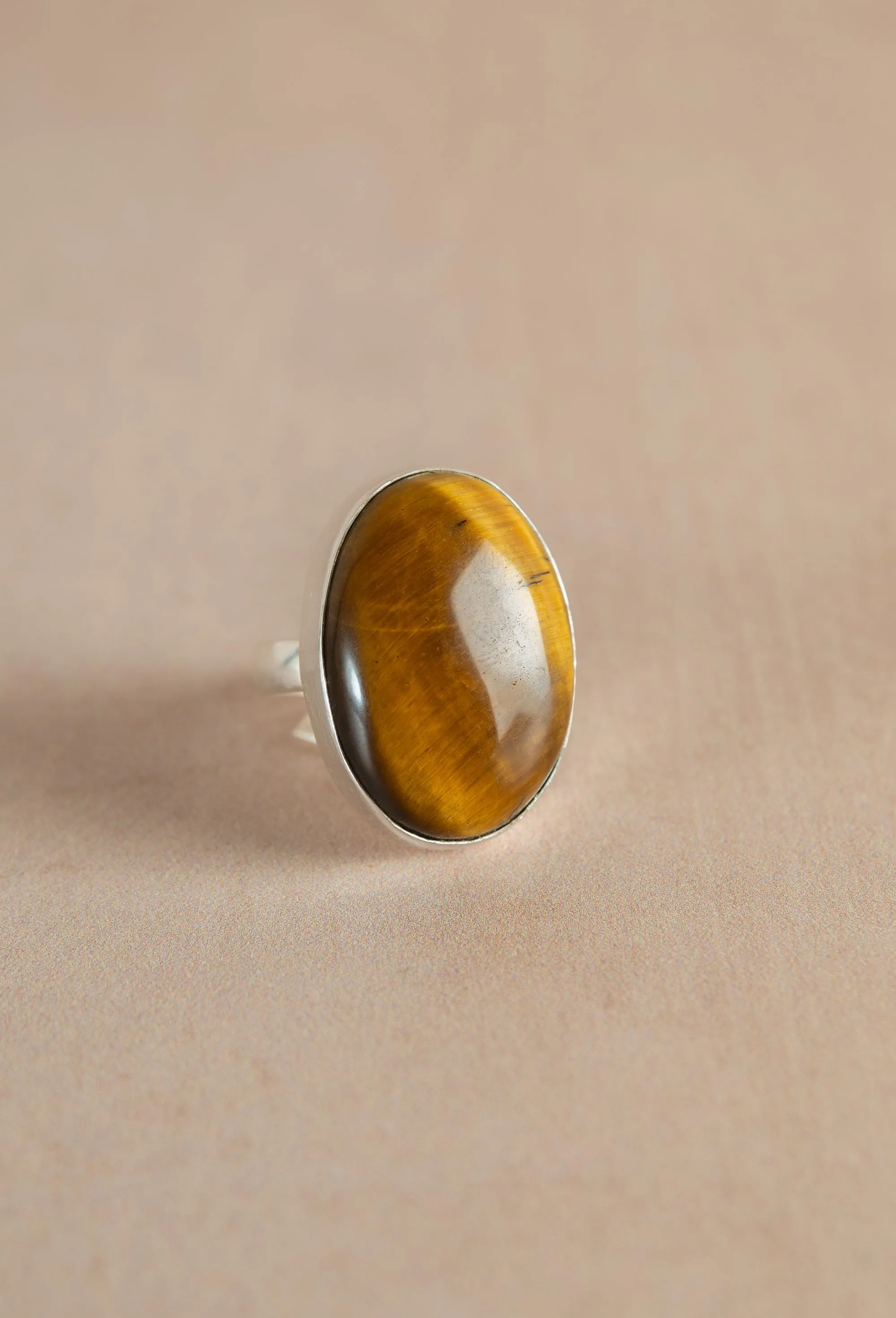 Vintage Tigers Eye Ring Size P