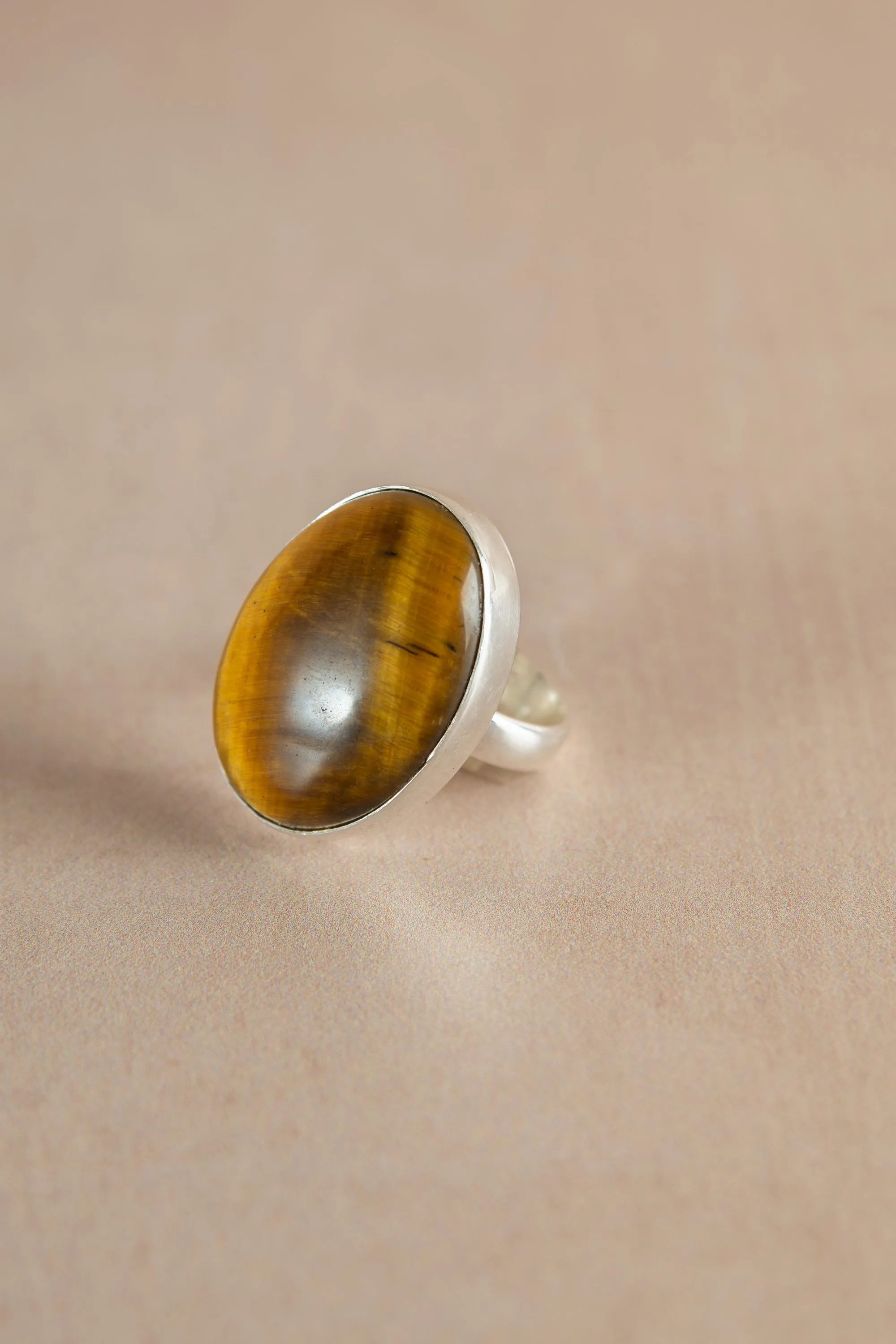 Vintage Tigers Eye Ring Size P