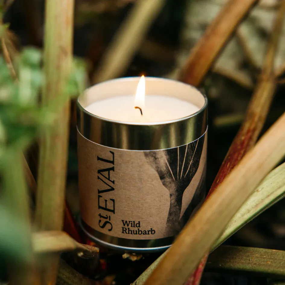 Wild Rhubarb Scented Tin Candle