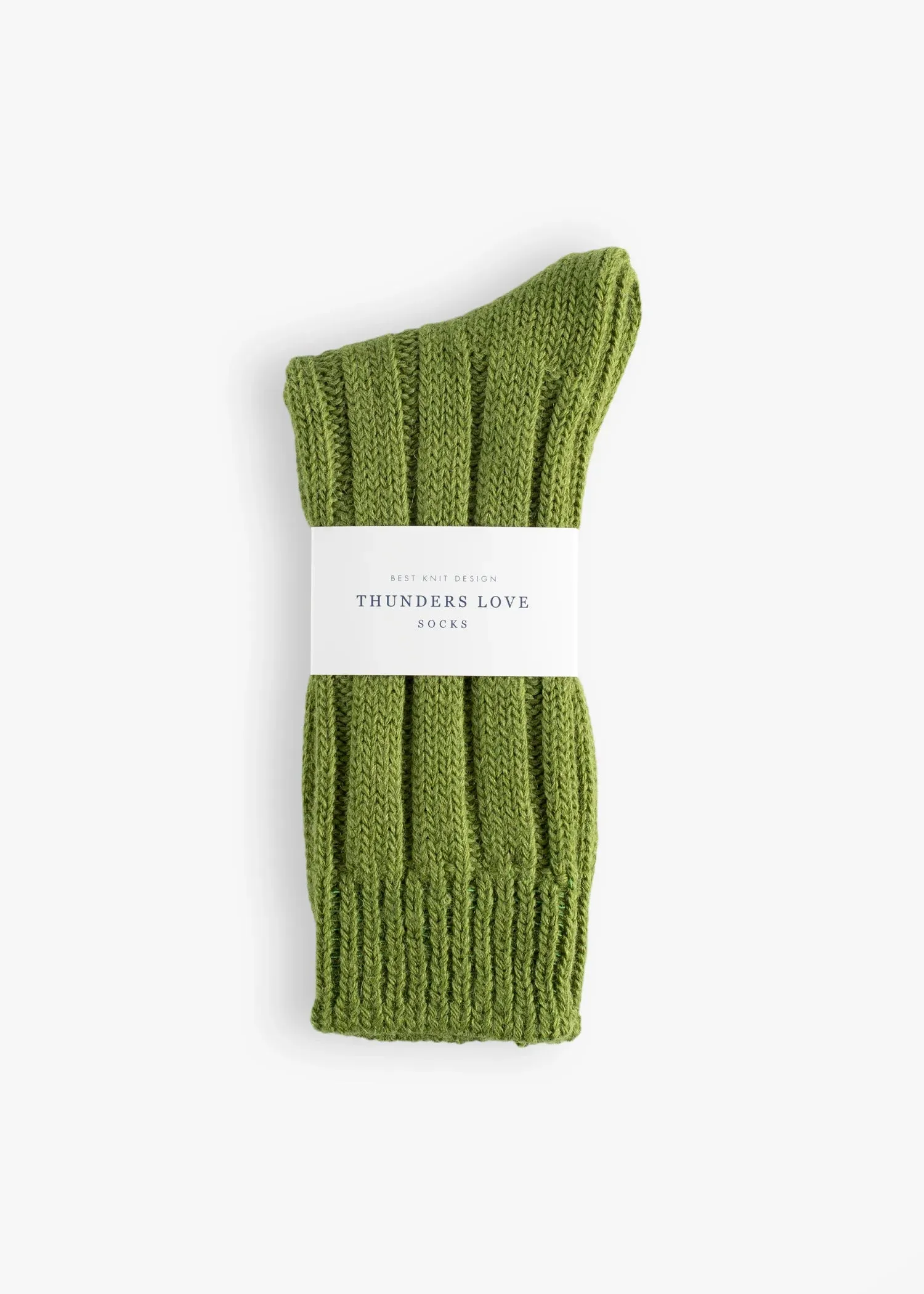 WOOL COLLECTION Shetland Light Green Socks
