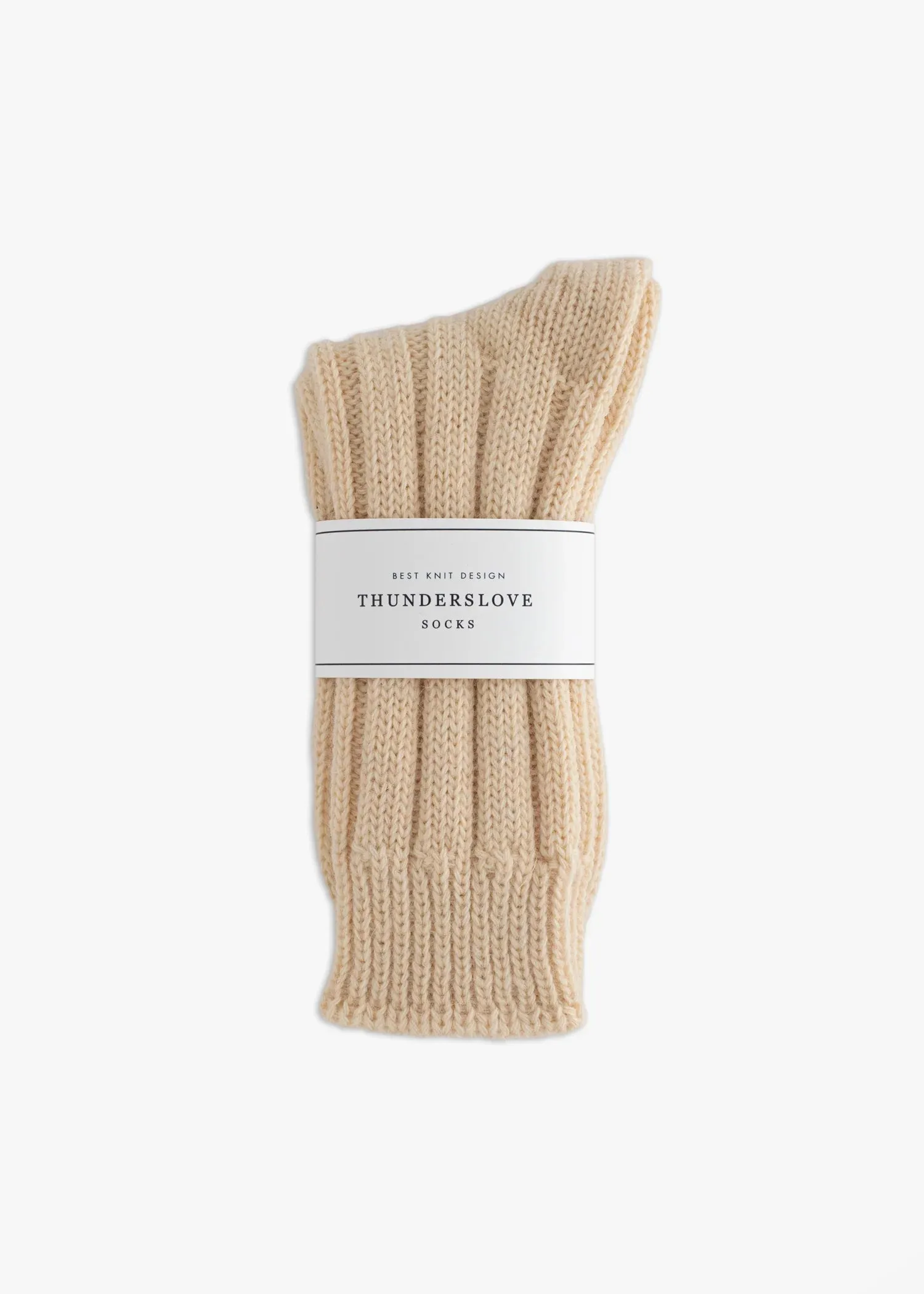 WOOL COLLECTION Shetland Raw White Socks