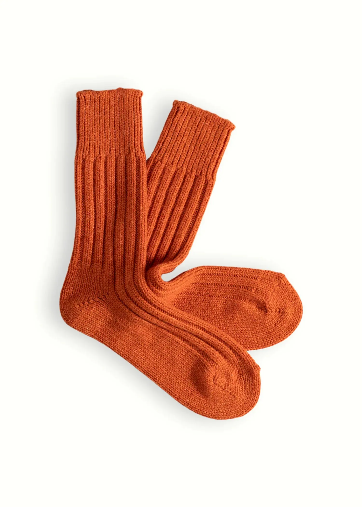 WOOL COLLECTION Solid Orange Socks