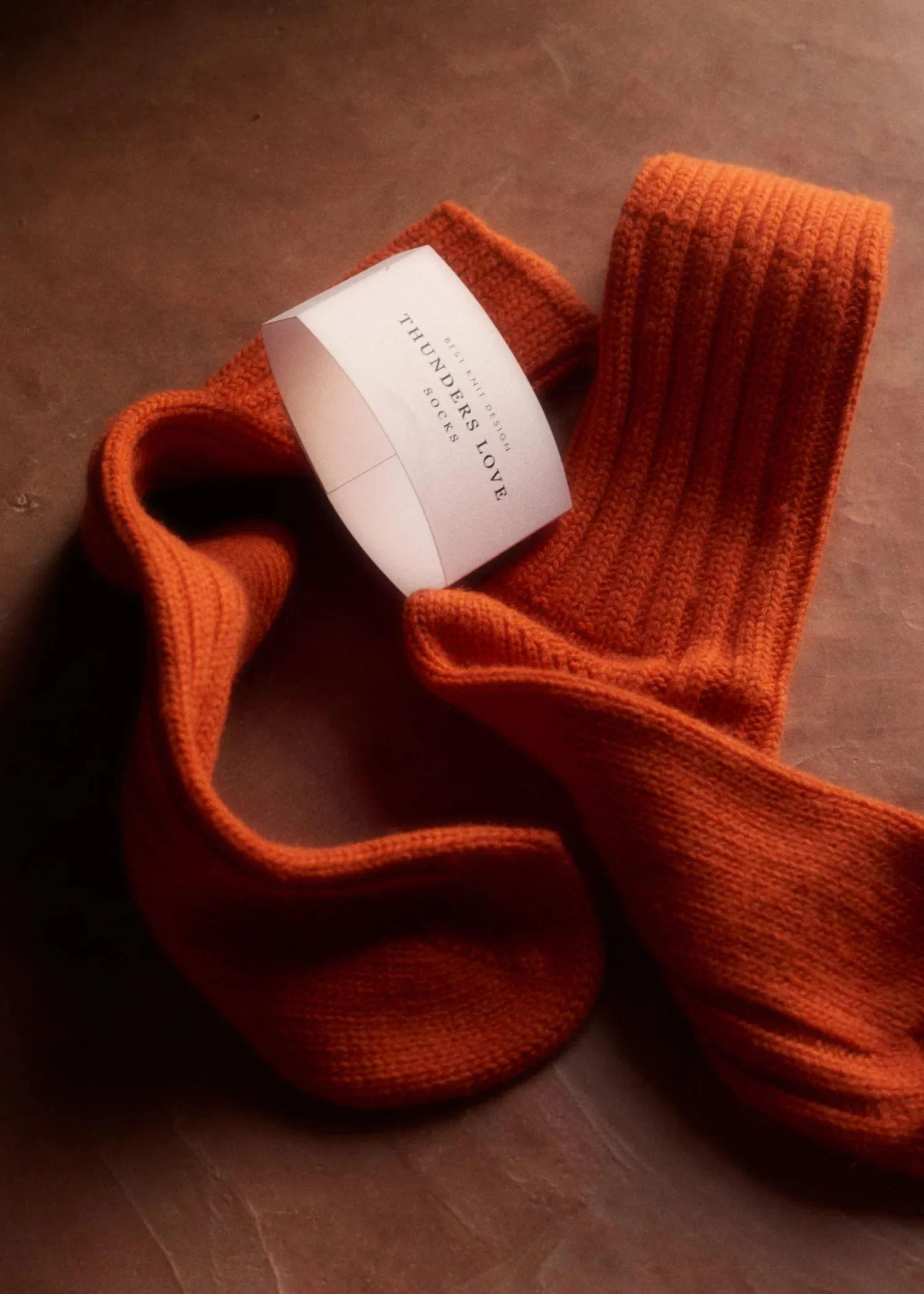 WOOL COLLECTION Solid Orange Socks