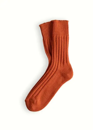 WOOL COLLECTION Solid Orange Socks