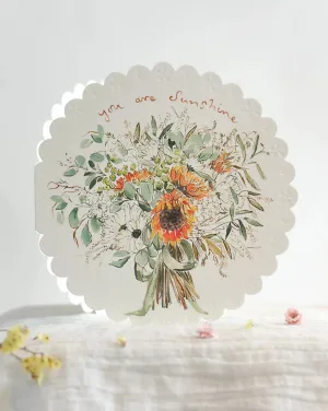 You Are Sunshine Circular Embossed Card